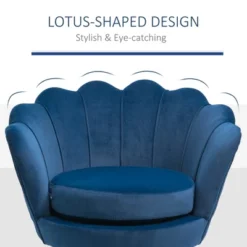 HomCom Elegant Velvet Upholstered Accent Leisure Club Chair With Gold Metal Legs 17 HomCom Elegant Velvet Upholstered Accent Leisure Club Chair With Gold Metal Legs -Furniture Outlet Store GUEST d82b585e 3da8 4dc5 88b0 ed97c7dde64b