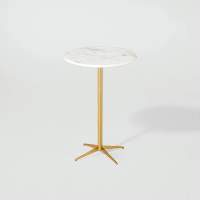Marble Top Accent Side Table Brass/White - Hearth & Hand™ With Magnolia 2 Marble Top Accent Side Table Brass/White - Hearth & Hand™ With Magnolia - Image 2
