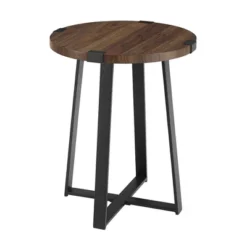 Wrightson Urban Industrial Faux Wrap Leg Round Side Table - Saracina Home -Furniture Outlet Store GUEST de11acff 57fb 43ae ba23 8b22beb8247c