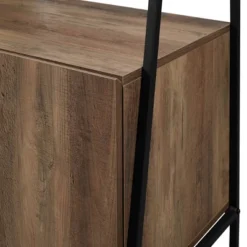 72" Open Shelf And Closed Storage Cabinet Ladder Bookcase - Saracina Home -Furniture Outlet Store GUEST ded49d99 27c1 4ea8 a1ba cd985adc4624