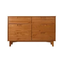Mid-Century Modern Groove Wood 6 Drawer Dresser - Saracina Home -Furniture Outlet Store GUEST df73fcb6 1e74 4709 ae75 c24412f90be1