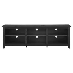 Transitional 6 Cubby Wood Open Storage Wood TV Stand For TVs Up To 80"- Saracina Home -Furniture Outlet Store GUEST e4c39780 fb14 4bd8 b437 8185f460c007