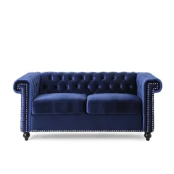 Brinkhaven Modern Glam Tufted Velvet Loveseat With Nailhead Trim - Christopher Knight Home -Furniture Outlet Store GUEST e6dbdeaf b34f 4bb9 8c55 a2bef1478ebe