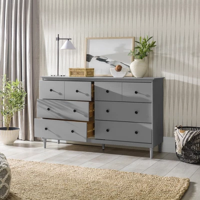 Stiva Classic Mid-Century Modern Horizontal 6 Drawer Dresser - Saracina Home 6 Stiva Classic Mid-Century Modern Horizontal 6 Drawer Dresser - Saracina Home - Image 6