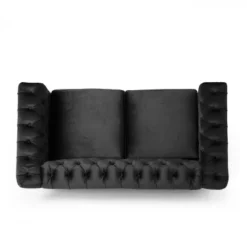 Brinkhaven Modern Glam Tufted Velvet Loveseat With Nailhead Trim - Christopher Knight Home -Furniture Outlet Store GUEST eca0083e 5ef9 4c65 8bae c89aa70087b7