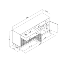 Brandeis Woven TV Stand For TVs Up To 60" Brown - Threshold™ Designed With Studio McGee -Furniture Outlet Store GUEST edcf4db2 26a4 444b ba42 cd73d8a812f3