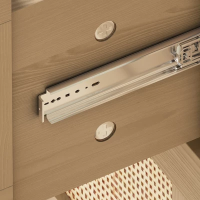 43.31" 6-Drawer Rattan Dresser For Living Room And Bedroom - ModernLuxe 9 43.31" 6-Drawer Rattan Dresser For Living Room And Bedroom - ModernLuxe - Image 9