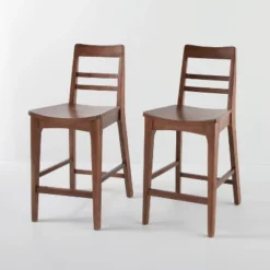 2pk Wood Ladder Back Counter Stool - Hearth & Hand™ With Magnolia 17 2pk Wood Ladder Back Counter Stool - Hearth & Hand™ With Magnolia -Furniture Outlet Store GUEST ee6c4703 9f16 41d1 a9aa 86444f5abf5f