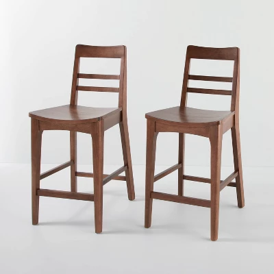 2pk Wood Ladder Back Counter Stool - Hearth & Hand™ With Magnolia 9 2pk Wood Ladder Back Counter Stool - Hearth & Hand™ With Magnolia - Image 9