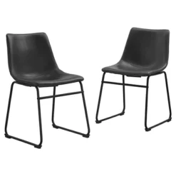 Set Of 2 Laslo Modern Upholstered Faux Leather Dining Chairs - Saracina Home 20 Set Of 2 Laslo Modern Upholstered Faux Leather Dining Chairs - Saracina Home -Furniture Outlet Store GUEST f09ca4a2 22b8 4c1e 90a5 214c5268ba1a