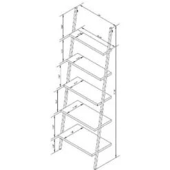 72" Loring 5 Shelf Leaning Bookshelf - Threshold™ -Furniture Outlet Store GUEST f0a703db 6249 4024 8139 6e1bf2368058