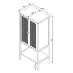 66" East Bluff Woven Cabinet Black - Threshold™ Designed With Studio McGee -Furniture Outlet Store GUEST f0f96919 4336 4aac bf37 3083b43583f1