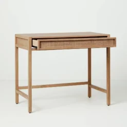 Wood & Cane Transitional Writing Desk - Hearth & Hand™ With Magnolia 11 Wood & Cane Transitional Writing Desk - Hearth & Hand™ With Magnolia -Furniture Outlet Store GUEST f210c649 4f0c 4443 992e 4bede304898a