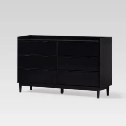 Mid-Century Modern Solid Wood 6 Drawer Double Dresser - Saracina Home -Furniture Outlet Store GUEST f28737c7 21cc 4ac1 a20c e0fb2c873759