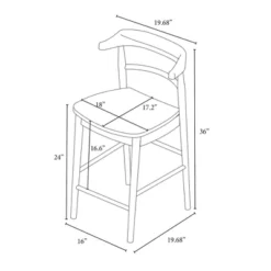 Kaysville Curved Back Wood Counter Height Barstool - Threshold™ Designed With Studio McGee -Furniture Outlet Store GUEST fd10f3f7 c840 492c 99c3 22fe1ea36f2d