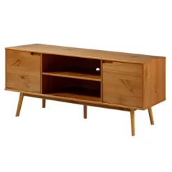 Solid Wood Mid-Century Modern TV Stand For TVs Up To 65" - Saracina Home -Furniture Outlet Store GUEST fd509bbf 79ac 4220 8d53 15707906feef