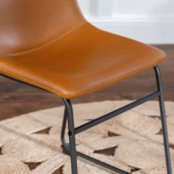 Set Of 2 Laslo Modern Upholstered Faux Leather Dining Chairs - Saracina Home 18 Set Of 2 Laslo Modern Upholstered Faux Leather Dining Chairs - Saracina Home -Furniture Outlet Store GUEST fe245bc2 14e4 4821 9570 ac728abc73e4